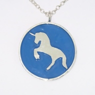 SIlver unicorn pendant